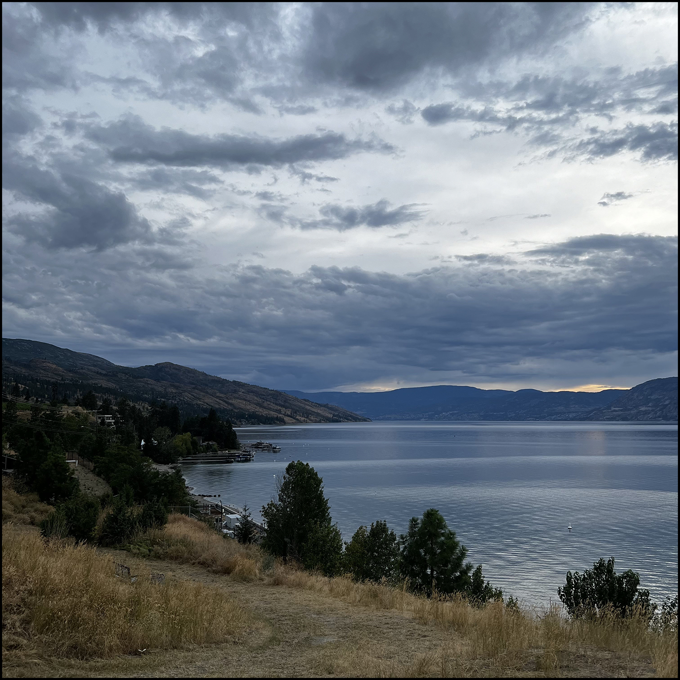 Ambient sounds of being by calm lake