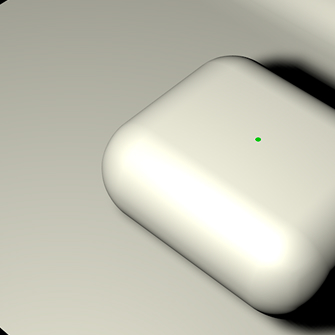 3d modelled airpods