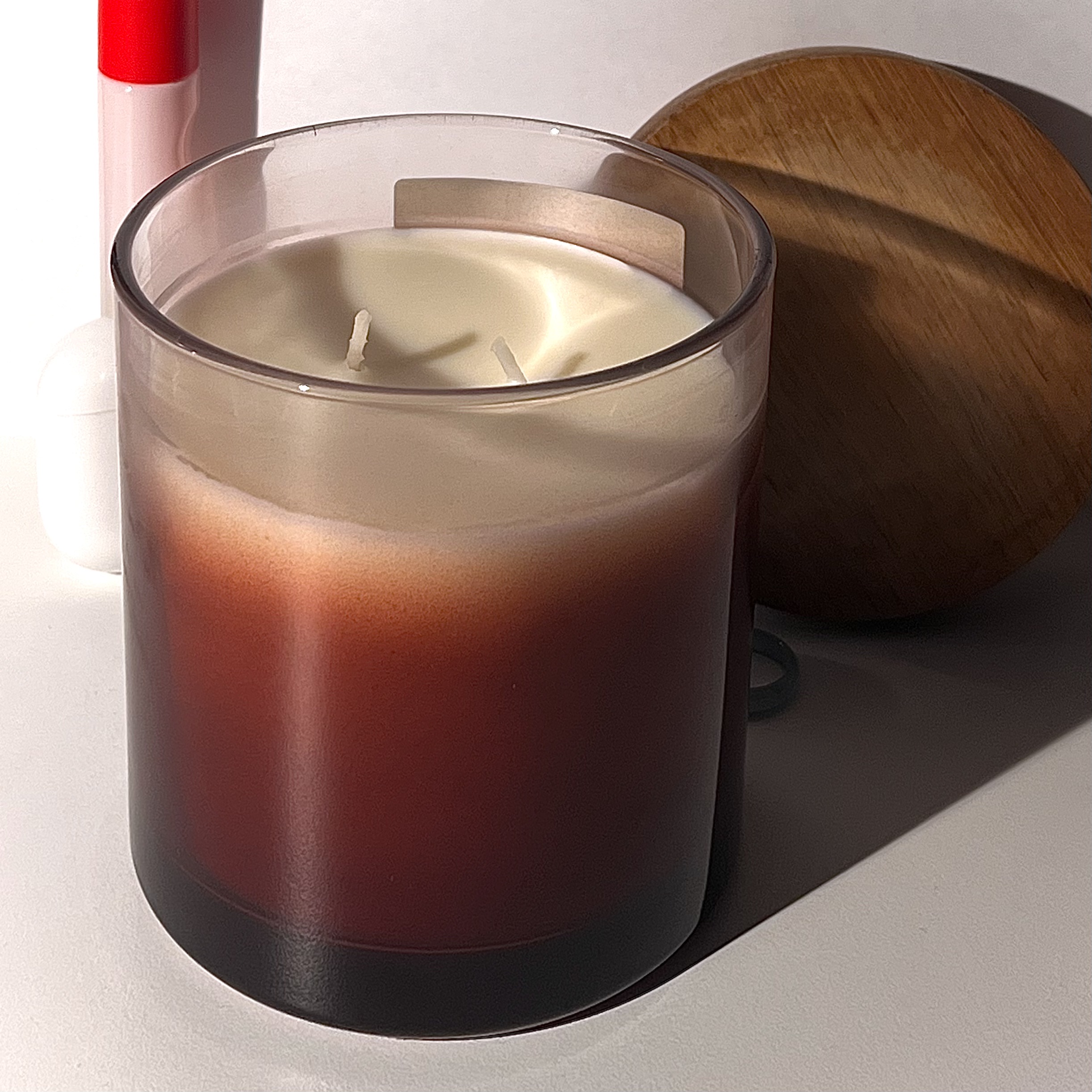 a photo of a candle with the lid open