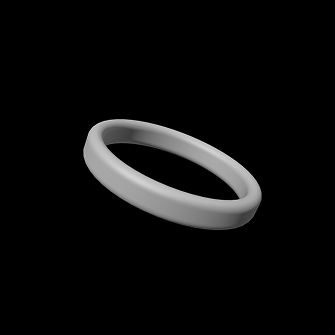 3d modelled ring cut from jade stone with no colour