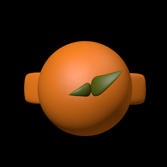 progress photo of 3d modelled clay orange man